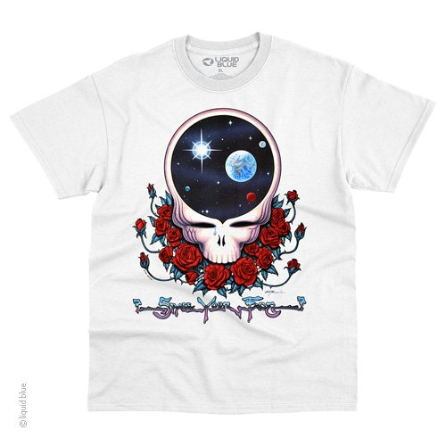 Grateful Dead - Space Your Face White Short Sleeve T Shirt 